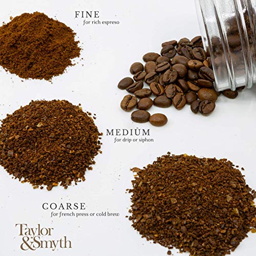 Taylor & Smyth Kaffeemühle, tragbar, Keramik, mit einstellbarer Grobheit, kompaktes Design für Zuhause, Büro und… – Bild 4