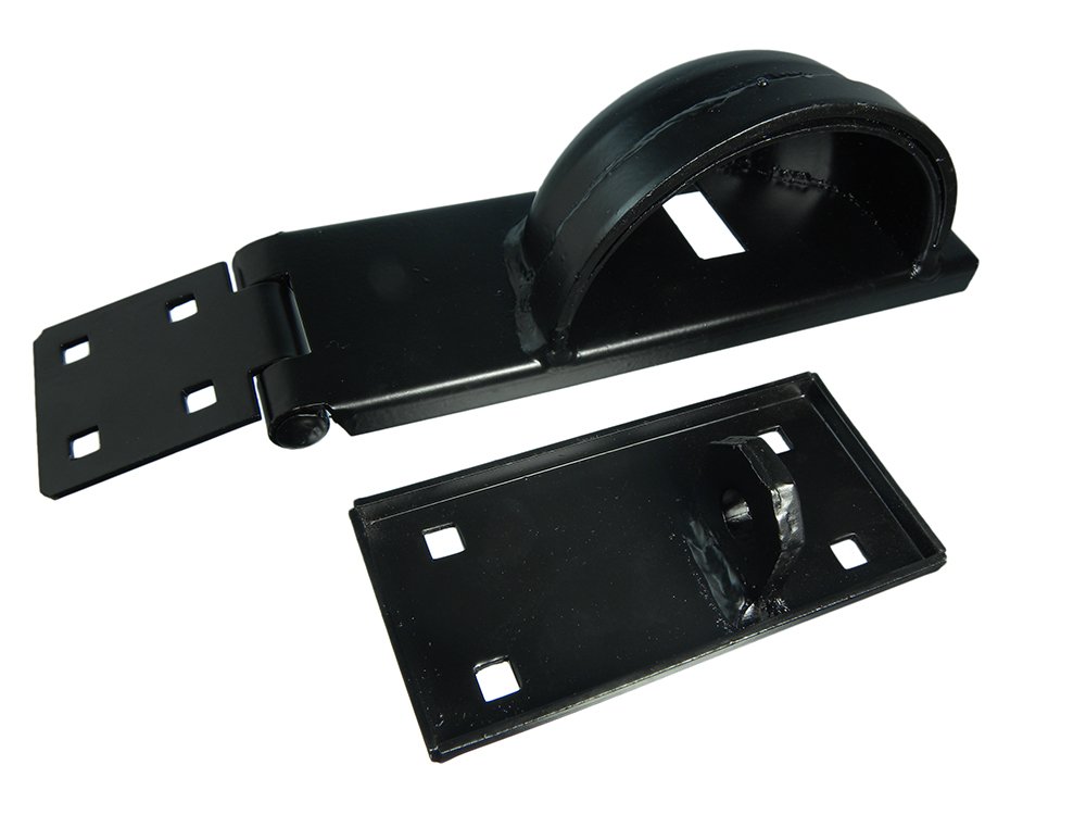 Onestopdiy.com Black 1 X Left-Handed Hasp & Staple Lock With Security Bar