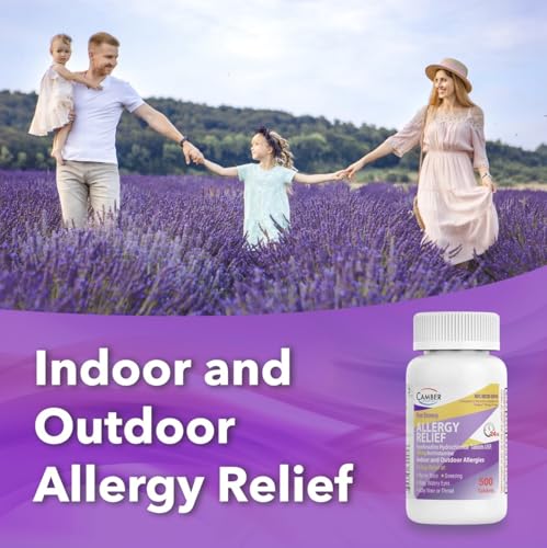 Camber Fexofenadine Antihistamine Non-Drowsy Indoor Outdoor 24hrs Allergy Relief Medicine 100 Tablets - Thumbnail 5