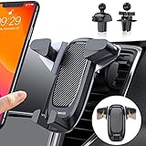 💪【Freier Blickwinkel & 360° Drehbar】Die Struktur lässt Handy tief in der Halterung sitzen können, damit die Sicht nicht blockiert wird. Dank des Kugelgelenks kann man die Halterung flexibel anpassen bis einen bequemen Blickwinkel, um z.B. Navi oder Telefon während der Fährt zu verwenden. Hinweise: es unterstüzt kein Horizontal wie alle Schwerkraft Halterung.