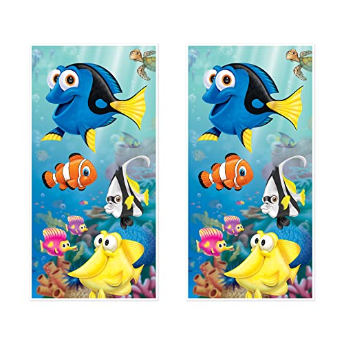 Beistle 2 Piece Plastic Ocean Animals Under The Sea Decorations Tropical Fish Door Covers For Luau Party Supplies, Celebrating With You Since 1900