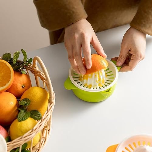 Aufquwk Manuel du presse-agrumes | Presse-agrumes multifonction - Presse-agrumes à main multifonctionnel citron citron avec passoire à bol, outils de cuisine portables faciles à presser – vue 6
