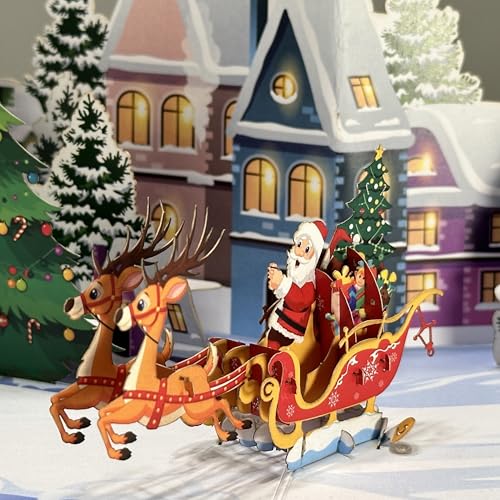 Carte de vœux pop-up 3D de Noël pour décorer le salon et surprendre vos proches au réveillon