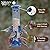 Nature's Way Plastic Seed Tube Bird Feeder for Wild Birds and Outdoor Décor, 1.2 Quart Capacity, Six Ports, Easy-Clean Design, Blue