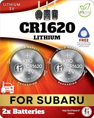 Key Fob Batteries for Subaru (2-Pack) CR1620 – Ascent, Crosstrek,