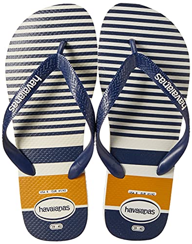 Chinelo Top Nautical, Havaianas, Masculino, Branco/Marinho/Amarelo, 41/42