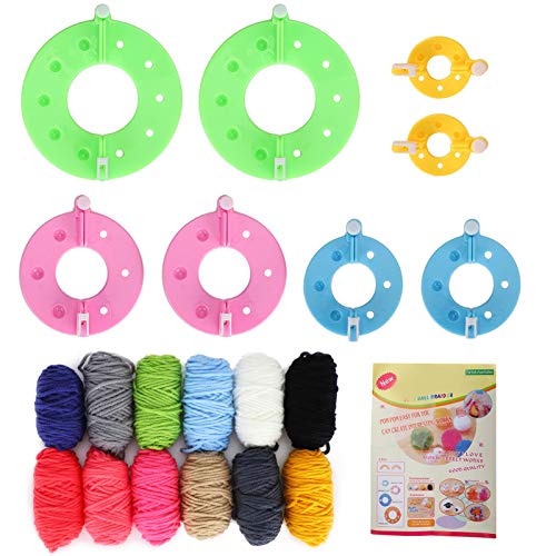 Kits para Fazer Pompom Colorido Tecelão de Bolas de Pelúcia Faça você Mesmo Fio de lã tricô Artesana