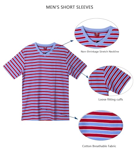 Men's Cotton Crew Neck T-Shirts, Breathable Loose Sleepwear Top, Casual Sports Short Sleeved Tops,Pack of 33