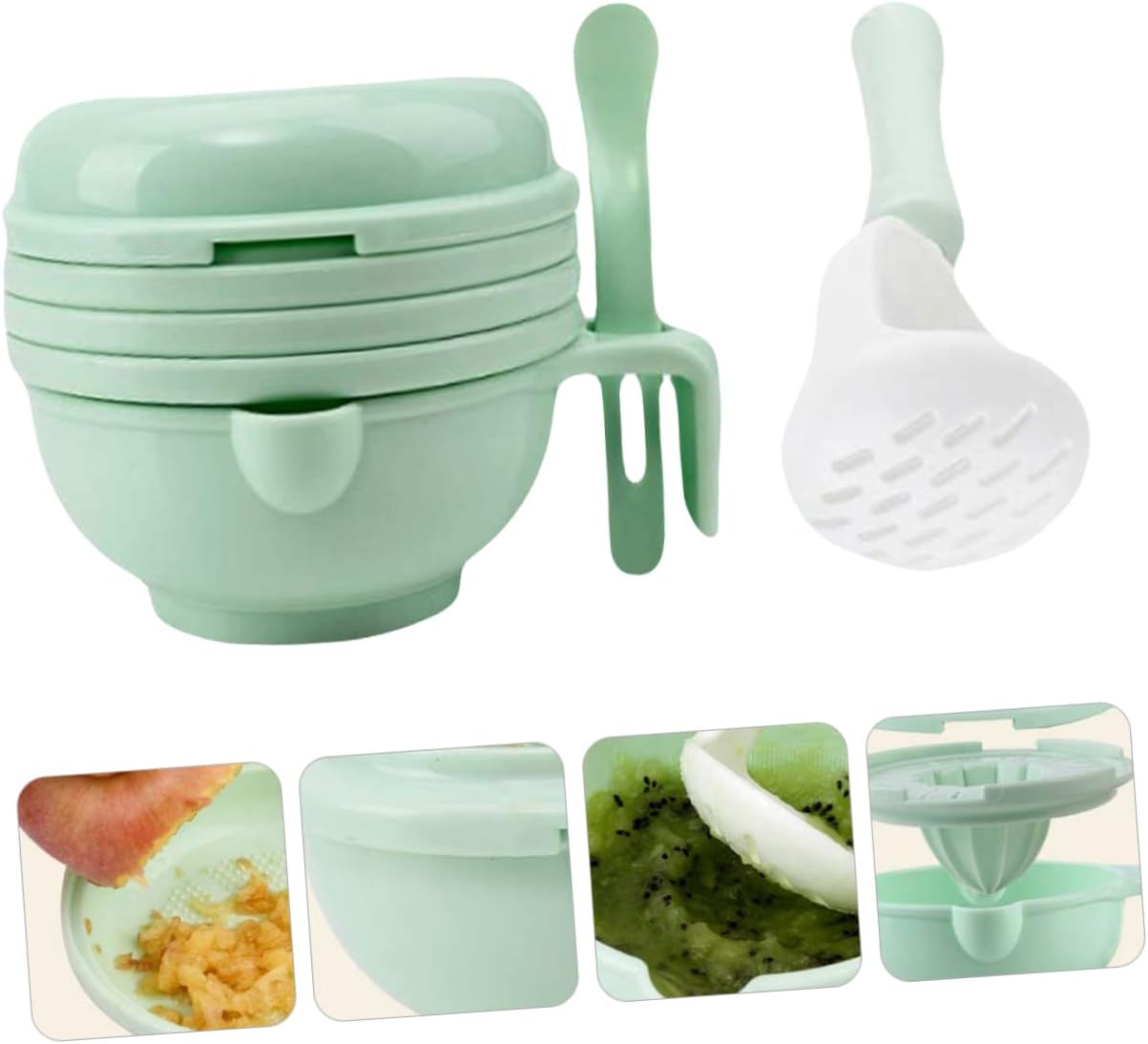 1 Set Multi Functional Food Grinding Bowl Manual Puree Tool for Months Easy to Clean Material Compact Design for Convenient Storage and Nutritional Meal image 2 of 9 B0F8PH6PWG