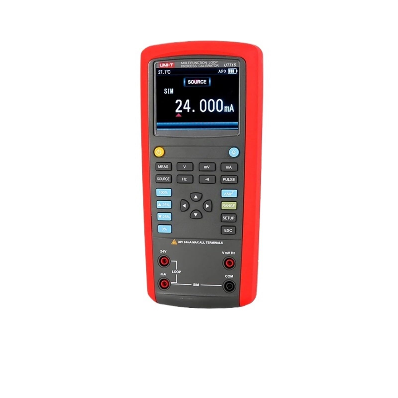 UT714 UT715 UT725 Calibrador de proceso de bucle multifunción Calibrador de bucle de medición y salida de corriente y voltaje de CC(UT715)