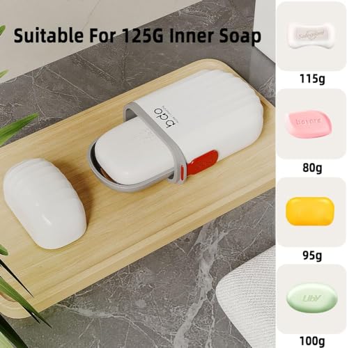 Image of Shopiable Store Travel Toothbrush Case Multifunctional Toothpaste Container Portable Business Trips Wash Cup Holder Organizer Towel Storage Box for Traveling, Camping (BOD Toothbrush, Soap)