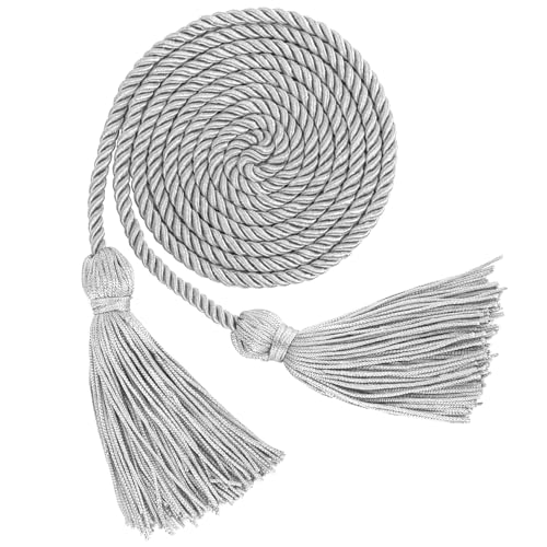 Graduation Cords 2026, Grey Honor Cords Graduation 2026 with Tassel, Graduation Honor Decorations Students for Chass of 2026