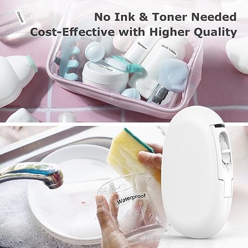 Supvan Label Makers E10 Mini Bluetooth Label Printer Wireless Labeler Label Maker Machine Multiple Templates Available Labelmaker For Office Organization Home Kitchen Storage (White) #TOP6