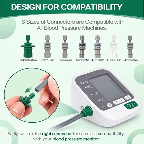 Image of Blood Pressure Monitor Cuff | Extra Long for BP Machine Cuff Replacement | Size XL (22-48cm) | Compatible with All Brands | Works with All BP Machines