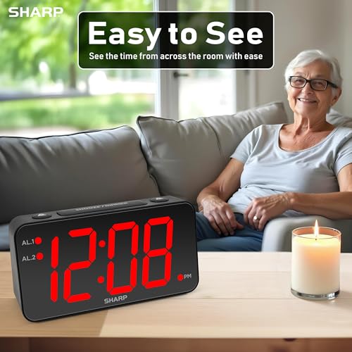 Sharp Jumbo Number Digital Alarm Clock