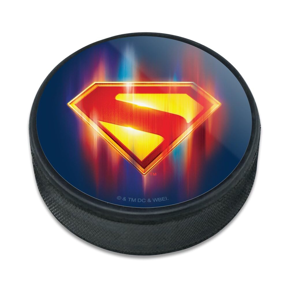GRAPHICS & MORE Superman 2025 Glowing Shield Ice Hockey Puck