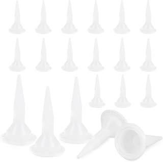 20 Stück Kartuschenspitzen, Kegel Weiß Silikondüsen Ersatzspitzen Durchmesser 52mm für Kartuschenpresse und Kartuschenpistole