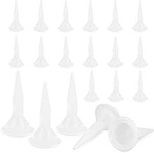 Pack of 20 Cartridge Tips, White Silicone Nozzles, Replacement Tips, Diameter 52 mm for Cartridge Press and Cartridge Gun