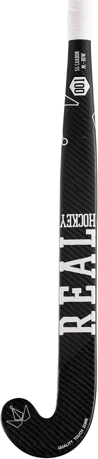 – Field Hockey Stick with 55% Carbon, 40% Fiberglass, 5% Aramide and Kevlar – Rough Surface Head (Clean White)