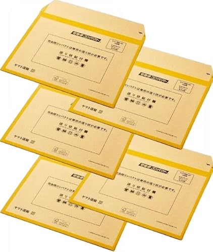 【5枚セット|薄型】宅急便コンパクト (248×340mm) 組み立て簡単 梱包 専用BOXダンボール|ヤマト運輸 大切な小さな荷物、書類を手軽に郵送 段ボール メルカリ フリマ 紙板