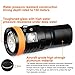 ORCATORCH D900V Underwater Video Dive Light - 2200 Lumens with 4 Colors, Red, UV, Neutral White 120° Flood Beam & Cool White 8° Spot Beam, Dual Titanium Alloy Switch, Battery Indicator for Photography