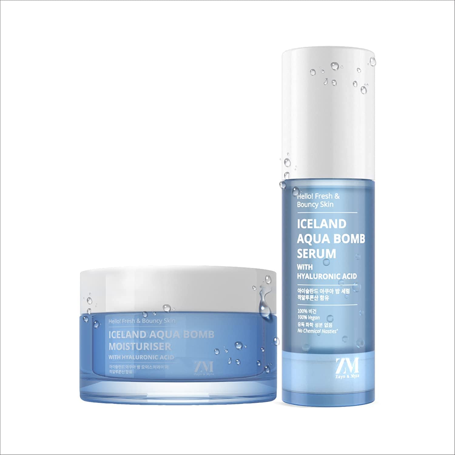 ZM Zayn & Myza Iceland Aqua Bomb Moisturiser Cream Face Serum