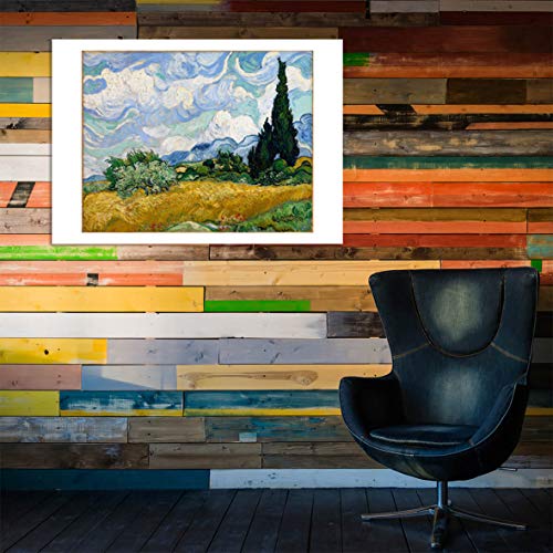 Champ de blé avec cyprès giclée de Van Gogh l'émotion de l'art mat