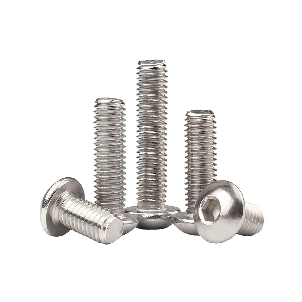 Tornillo hexagonal M8 de acero inoxidable 304 para perno de cabeza semicircular, pack de 30 8