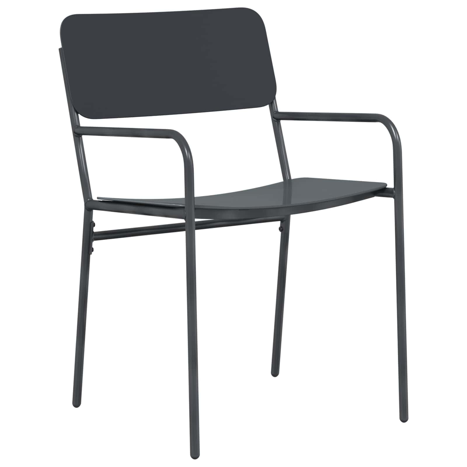 Genérico Conjunto de Comedor 5 uds. Antracita Acero,Mobiliario,Conjuntos de Muebles,110 x 80 x 72 cm-3422854