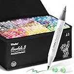 Ohuhu Refillable 320 Colors Alcohol Markers Brush Tip- Double Tipped Alcohol-based Art Sketch Marker Set for Artist Adults Coloring Illustration - Honolulu B of Ohuhu Markers -Brush & Fine Dual Tips