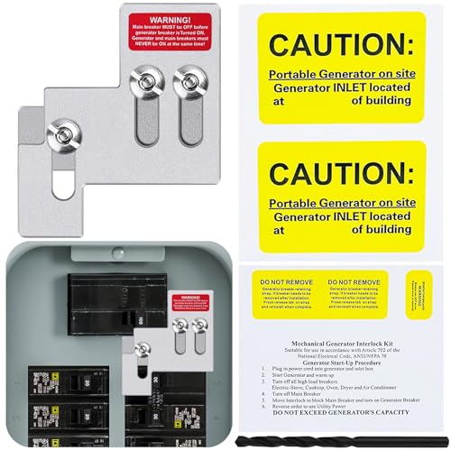 Generator Interlock Kit for Square D QO or Homeline 100 or 125 Amp Panels