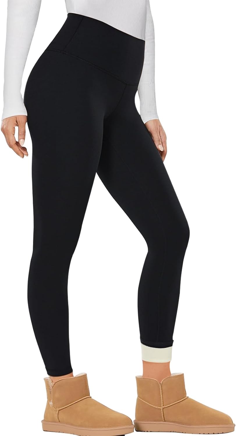 Gihuo Fleece Lined Leggings for Women High Waisted Thermal Winter Warm Athletic Yoga Pants