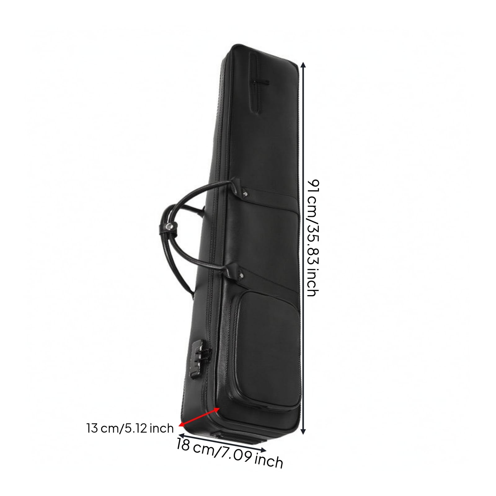 Harilla Estuche para Erhu Impermeable, Style to 2, Negro, Negro, Cuero PU