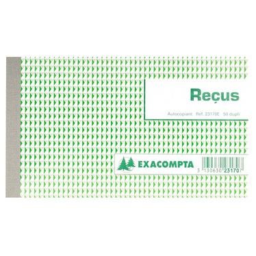 Manifold Reçus 10,5x18 50 dupli autocopiant en lot de 100 pour comptabilité