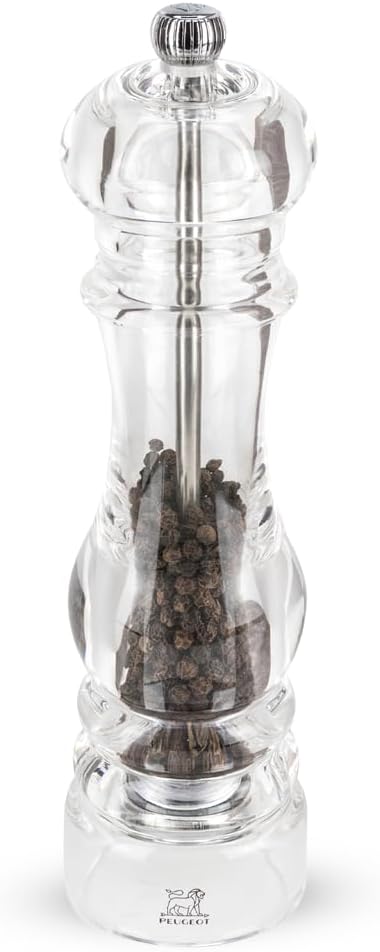 Manual pepper mill, acrylic, 22 cm