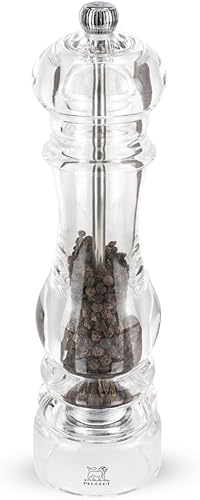 Peugeot - Molinillo de pimienta manual Nancy - Molinillo ajustable transparente - Acrílico, transparente, 8.75 pulgadas