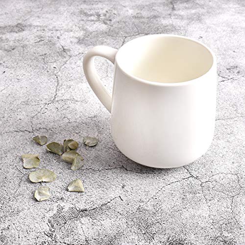 Bosmarlin Glossy Ceramic Coffee Mugs Set of 2, Tea Cup for Office and Home, 18 oz, Suitable for Dishwasher and Microwave(White, 2) - Thumbnail 3