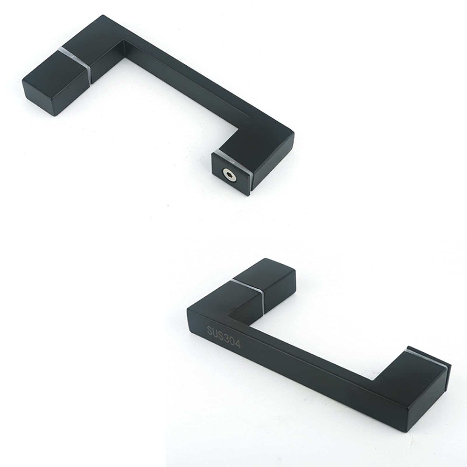 Poignée de porte de salle de bain pour porte en verre, poignée de porte coulissante en acier inoxydable 304, remplace les poignées de porte anciennes ou endommagées (taille : 145 mm) ()