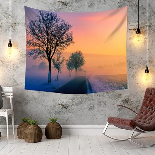Tenture murale paysage pour masquer un mur vide et decorer le salon - 3