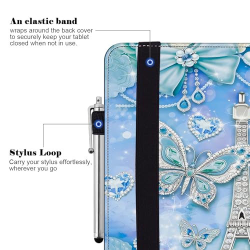 Étui iPad 9e génération antichoc à support réglable et porte-stylet intégré