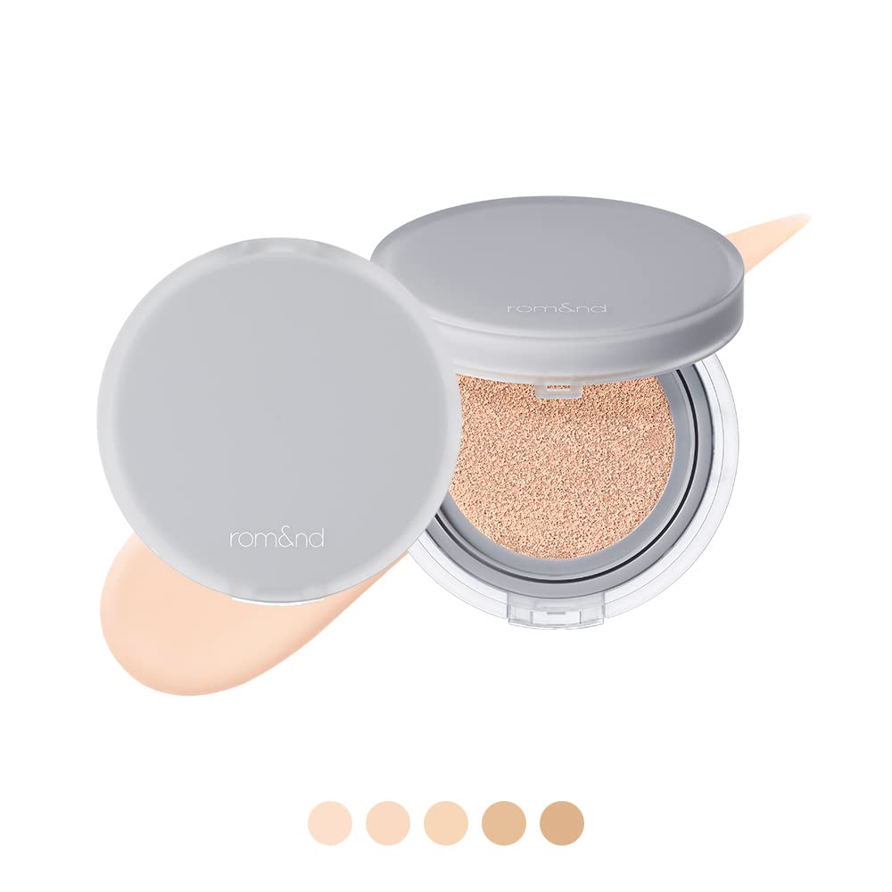 Rom&nd Nu Zero Cushion (03 Natural 21) Long Lasting, High Coverage, Semi Matte Finish, Flawless Complexion Without Cakey Face, Makeup Base and Fixer, Thinly Layered, Korean Cushion Foundation - Image 6