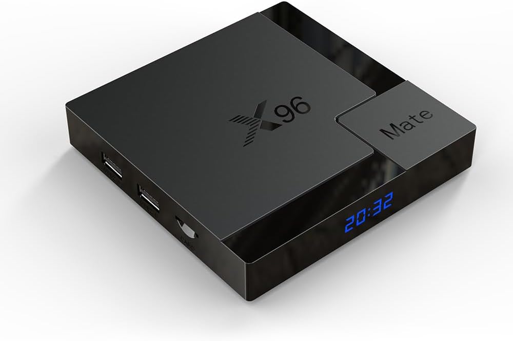 32GB Remote Controls Smart Antenna Satellite Receiver Stands Digital X96mate Android 10.0 4k Core H616 Set-top Box with WiFi - (Color: UK Plug)