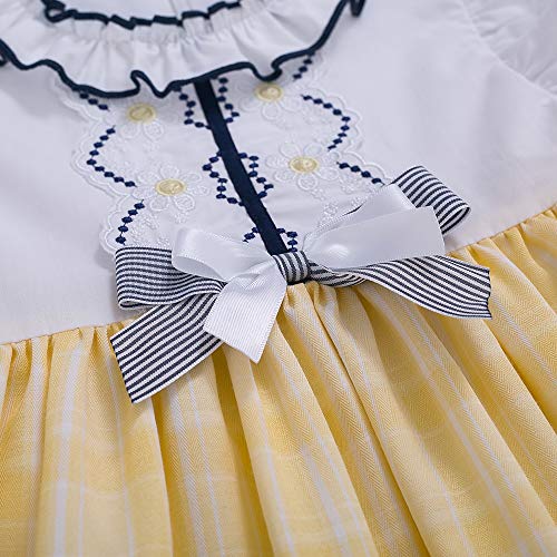 Pettigirl Baby Girls Easter Spring Elegant Yellow Plaid Ruffle Romper Clothing Set Newborn Infant Lovely Dresses Outfit #TOP3