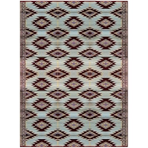 Recycled Outdoor Plastic Patio Rugs Clearance Waterproof RV Camper Rug Large Reversible mats 9'x12' Red, Black, Sky Blue and Yellow 20300