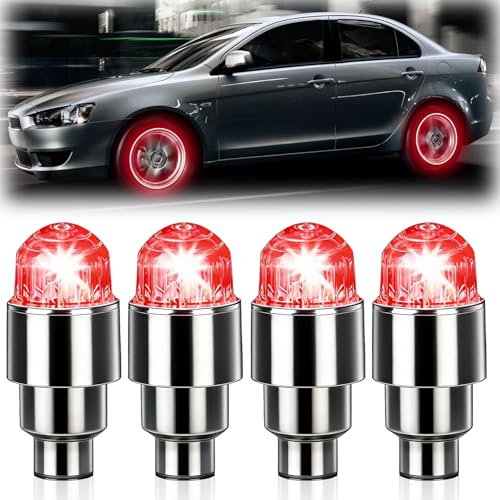2026 Upgrade Edition 4 Pack LED Tire Valve Lights, Waterproof