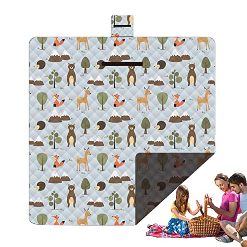 Tapete de piquenique – Cobertor de praia dobrável à prova d'água à prova de areia | Bolsa prática p