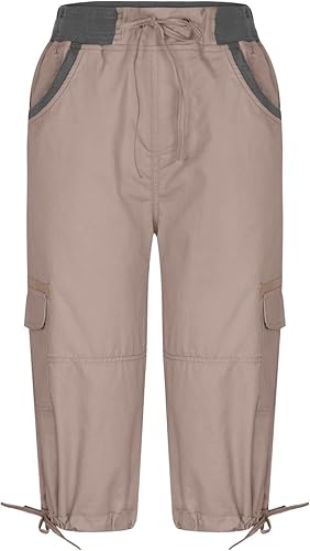 Miniatura 5 de SHOPESSA Pantalones cargo para mujer con bolsillos, cintura alta, leggings largos acampanados, pantalones casuales de senderismo, pantalones cargo