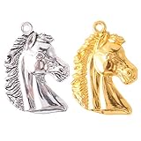 ARTIBETTER 40PCS Horse Charms Antique Animal Horse Head Pendant Charms for Jewelry Making Necklace Bracelet DIY