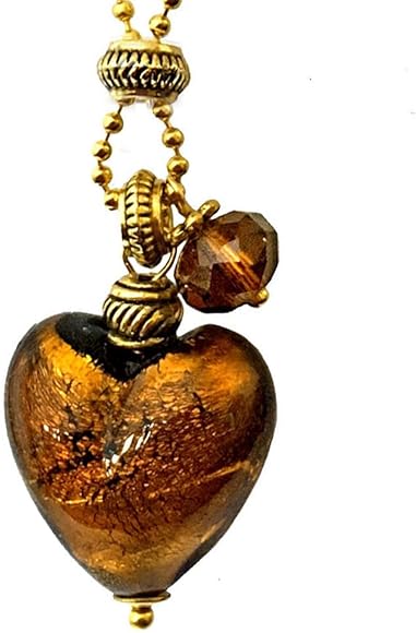 Amazon | [サンキエーム] ベネチアングラス ペンダントネックレス 