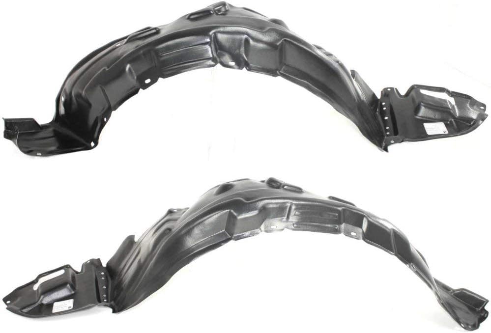 Evan Fischer Front, Driver and Passenger Side Fender Liner Compatible with 2003-2008 Toyota Corolla - TO1249119, TO1248119